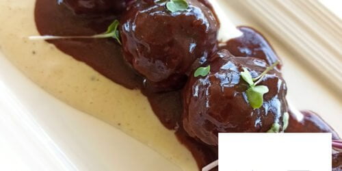 Albóndigas de ternera a los 4 vinos