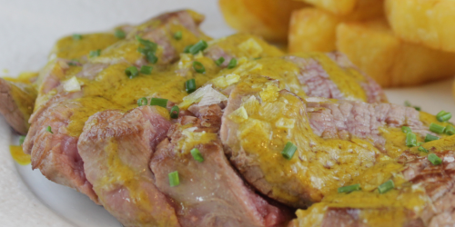 Solomillo de ternera con salsa París